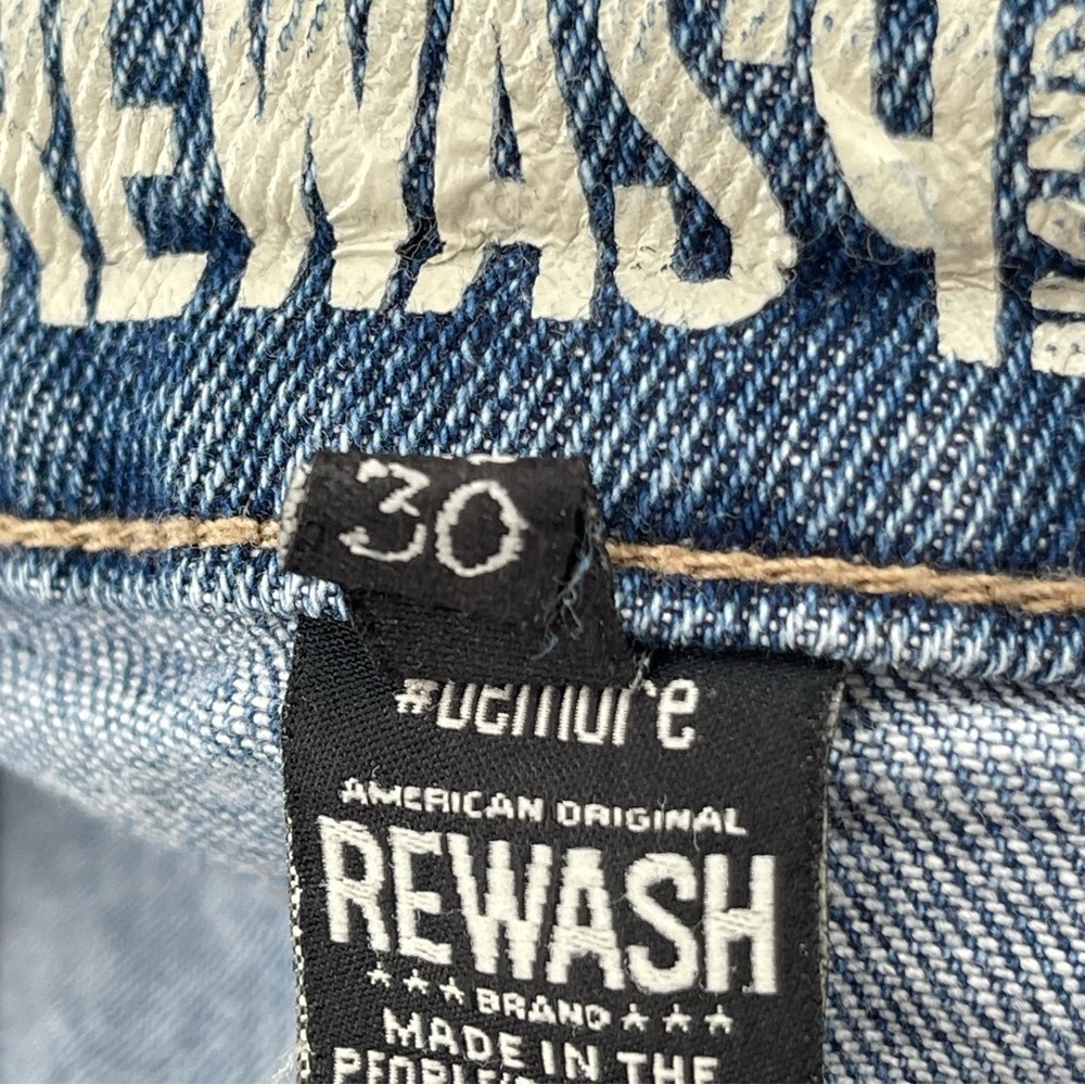 Rewash Super High Rise Raw Hem Jean Shorts Size 30 - Picture 7 of 8